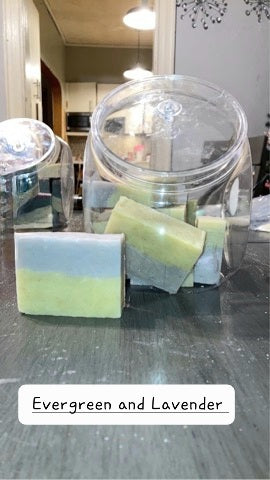 Evergreen and Lavender Process Soap